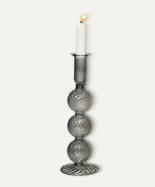 Candelabro Glass Grey