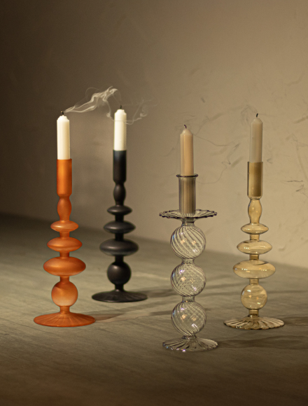 Candelabro Elegance Negro Mate