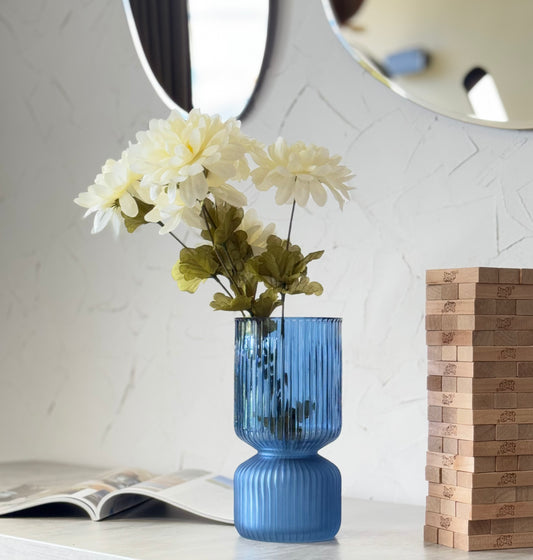 Florero Texturizado Bitono Blue